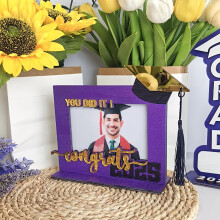 2026 Graduation & Back-to-School Wooden Photo Frame Desktop Ornament – Compatible with 4x6 Photos