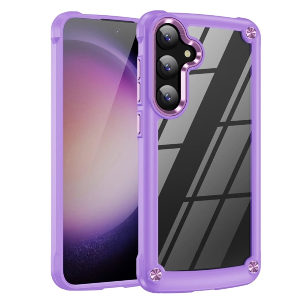 Compatible With Samsung Galaxy S25 Plus 6.7" Case: Four-Corner Airbag, Electroplated Alloy Lens Protection, Scratch-Resistant Hard Clear Back 9418476641466