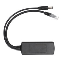 Gigabit PoE Splitter RJ45 12V 1A/2A ABS Black