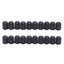 20pcs Plastic Bike Bicycle Valve Dust Caps Car Van Motorbike Tyre Tubes Black