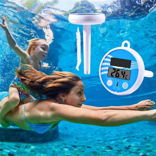 Floating Pool Thermometer Wireless - Swimming Pool Temperature Thermometer Easy Read, Solar Digital Pool Thermometer