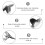4Pièces Support Baguettes Alliage Argent Organiseur Couverts 8