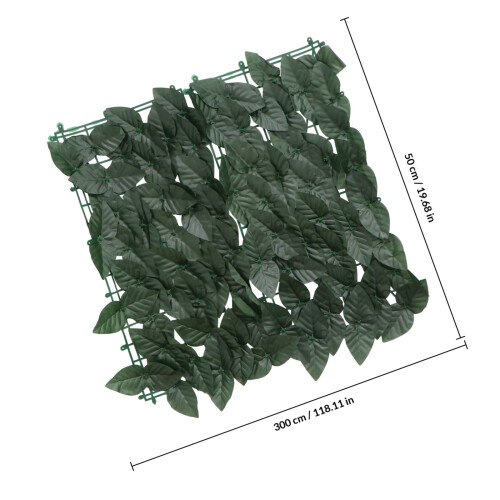 Vines Artificial Garden Fence Green Plastic 1set 1