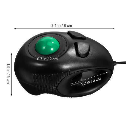 mini mouse portátil com trackball 4d usb para pc e laptop preto 1