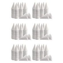 White Paper Cone Cups, Snow Cone Cups,Coated Leakproof Cone Paper Cups for Slush, Shaved Ice, Water 1200Pcs