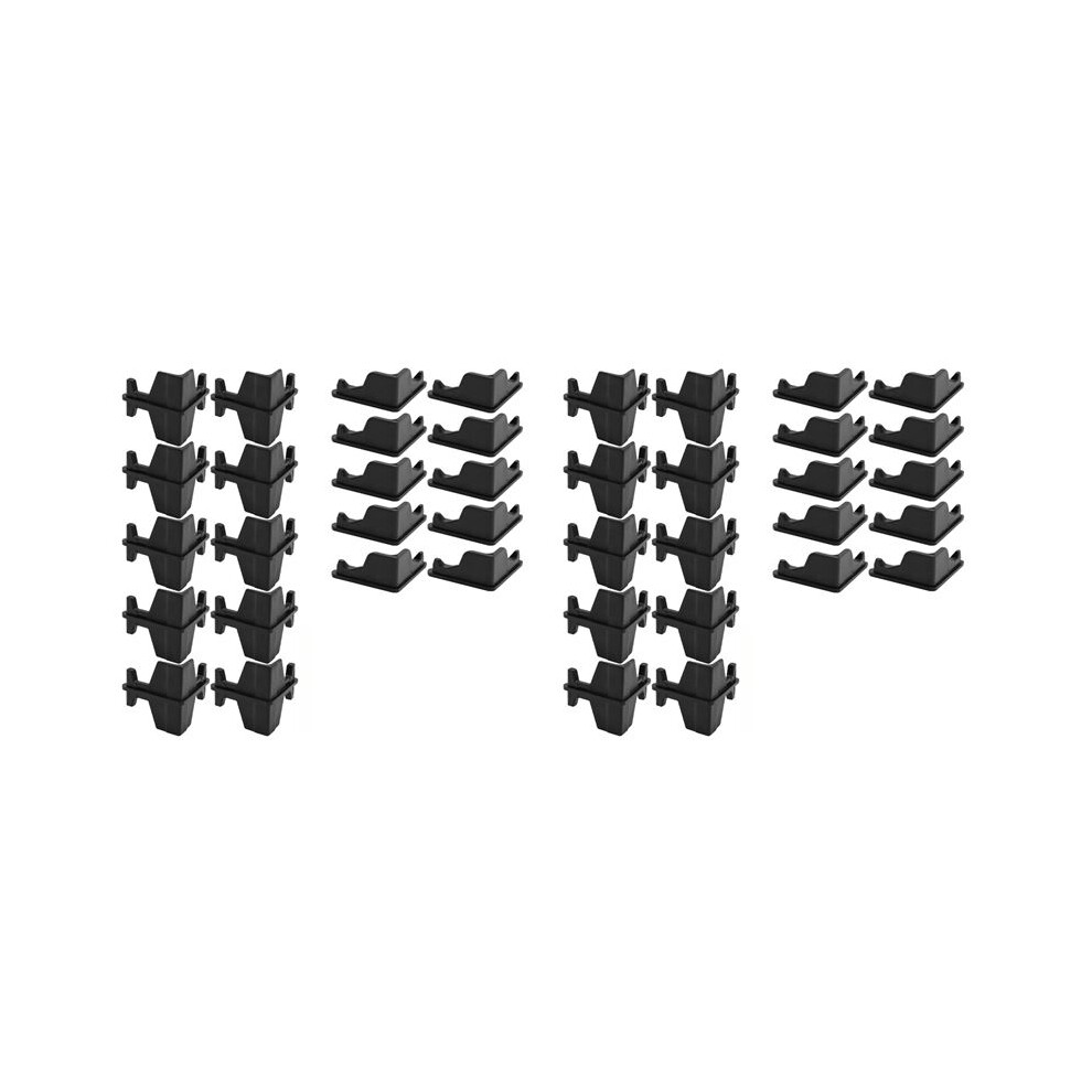 40Pcs Post Inserts Connectors For Shelf Heavy Duty Shelving Unit - Plastic, Injection Molded, Sturdy & Strong Support 4713997643001