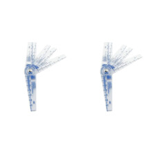 2X Plastic Feeler Gauge 0.05-1mm Thickness Measuring Tools 13 in 1 Feeler Gauge for Measuring Gaps