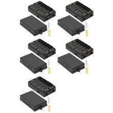 5X 12V Automotive Fuse Relay Box Universal Block for Car, 10 Slot Style Relay Holder, 15 Slot ATC/ATO Fuse Holder