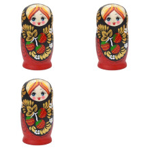 15 Pezzi di Bambole Matrioska Bambole di Nidificazione Fatte A Mano In Legno Carino Bambola di Nidificazione Russa DIY Fiori del Nord-Est Bambole di