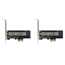 2X Carte Adaptateur SSD M.2 NVME Vers PCIe 4.0 64 Gbit/S M-Key PCIe4.0 X1 pour PC de Bureau PCI-E GEN4