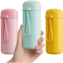 Mini 5oz isolerade vattenflaskor (3-pack), läckagesäkra väskstorlek för varma och kalla drycker, vinteressentiella – mintgul