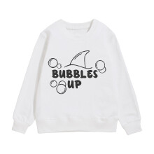Kids letter print sweatshirt warm fleece pullover