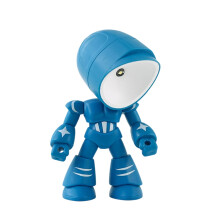 Luminária de mesa LED em formato de robô solitário, mini luminária noturna sem fio e articulada, lâmpada de humor portátil e confortável para