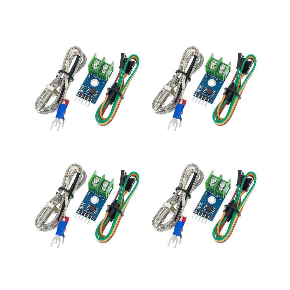 4X MAX6675 Module with K Type Thermocouple Sensor High Accuracy Measurement Tool High Temperature Measurable Module