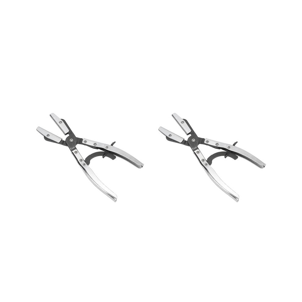 2X Hose Clamp Pliers For Automotive And Machine Maintenance, 10-Inch Universal Hose Pinch Off Plier With Ratcheting 4711710545786