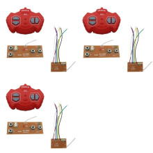3X Módulo de Controle Remoto de Quatro Vias 2.4G 4CH RC Transmissor de Controle Remoto Receptor Placa de Circuito Acessórios