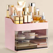 Eagróir Vanity 2-Tarraiceán do Chuntar Seomra Folctha – Stórálann sé Lipsticks, Snasanna, Cumhráin, Pailéid Scáth Súile