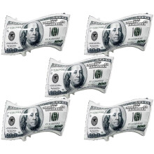 5 Stück Geldschein-Luftballons, große, wiederverwendbare Dollar-Luftballons aus Aluminiumfolie, für Geburtstagsdekorationen und Partys