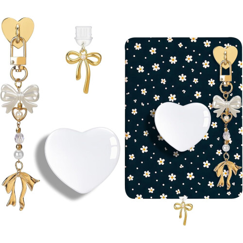 Kindle Charm-set: Dammplugg, hjärtgrepp och nyckelring