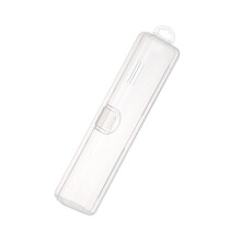 Estojo de viagem transparente em plástico para escova de dentes, multifuncional, para guardar cosméticos, portátil e à prova de poeira, ideal