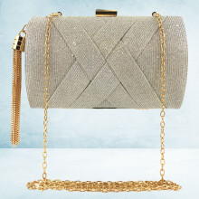 Evening Bag Golden Chain Medium Storage 1 Pc