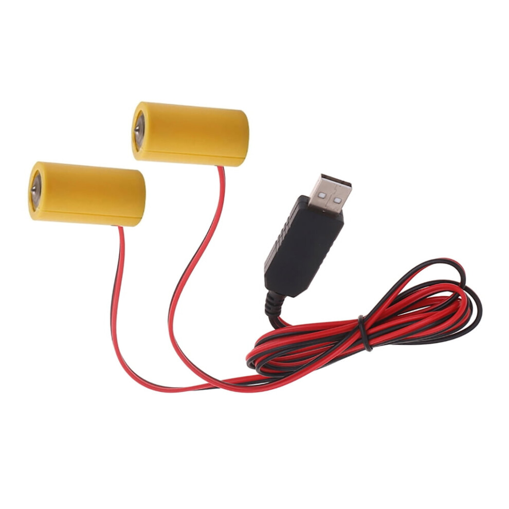 1.5V Usb Power Cable Fake Battery Eliminators Replace 1Pc 1.5V Lr14 C Battery 9551475220666