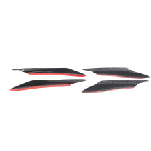 Universal Fit Bumper Spoiler Kit With Carbon Fiber Finish Shark Fin Canard Design Aerodynamic Performance Easy DIY Installation Corrosion Resistant