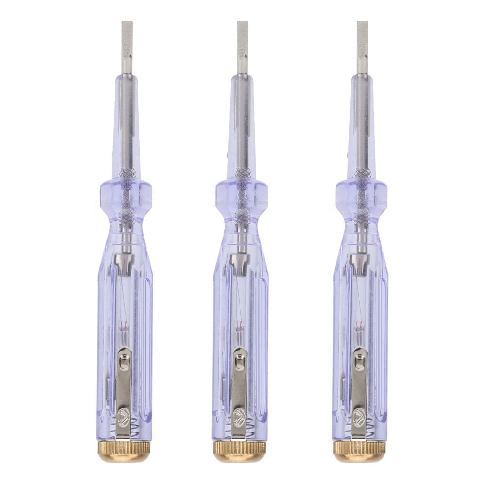 Electric Test Pen Flathead Screwdriver Durable Construction Voltage Detector Pen Circuit Tester Pen Ac Dc Test Voltage Two Usage Neon Tube Light 9191629372645