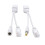 Injetor e divisor PoE passivo Ethernet com conectores RJ45DC 5,5x2,1mm 1