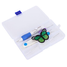 Ergonomic Design Punch Needle Tool, Magic Embroidery Pen Stainless Steel Handle Interchangeable Needle Types For Fast Needle Art And Handmade