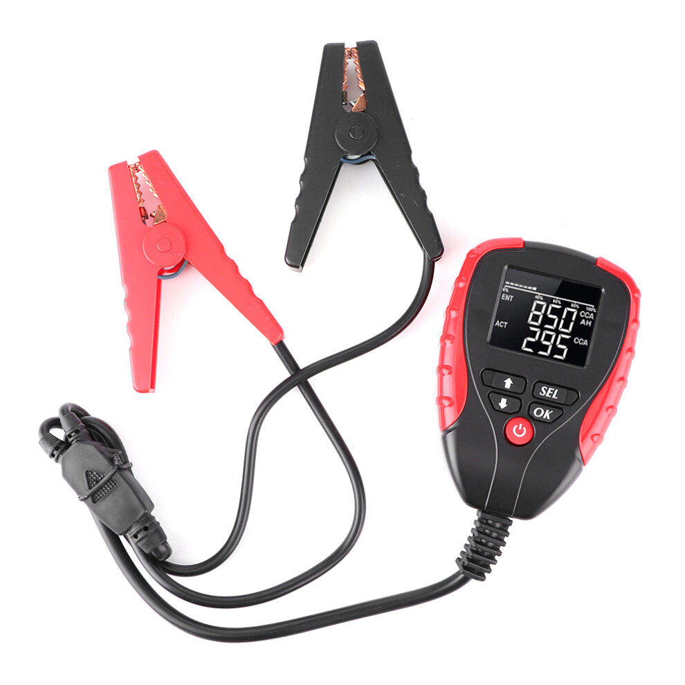 Intelligent Automotive Battery Tester12V LCD Screen With Voltage AH CCA Diagnostics, Built-In Sound Alert Safe Continuous Testing Plug In Battery-image-OPC-PS8RVK5-NEW