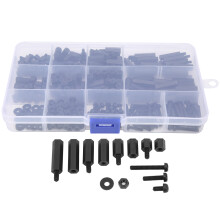 Kit surtido de espaciadores hexagonales de nailon anticorrosivo, tornillos y tuercas, aislamiento térmico, pilar roscado, resistencia a la
