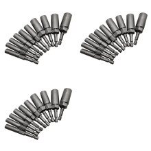 30 Stks 5.5Mm-14Mm Hex Socket Sleeve Nozzles Moer Driver Set voor Boormachines Slagschroevendraaiers Power Schroevendraaier Handvat Gereedschap