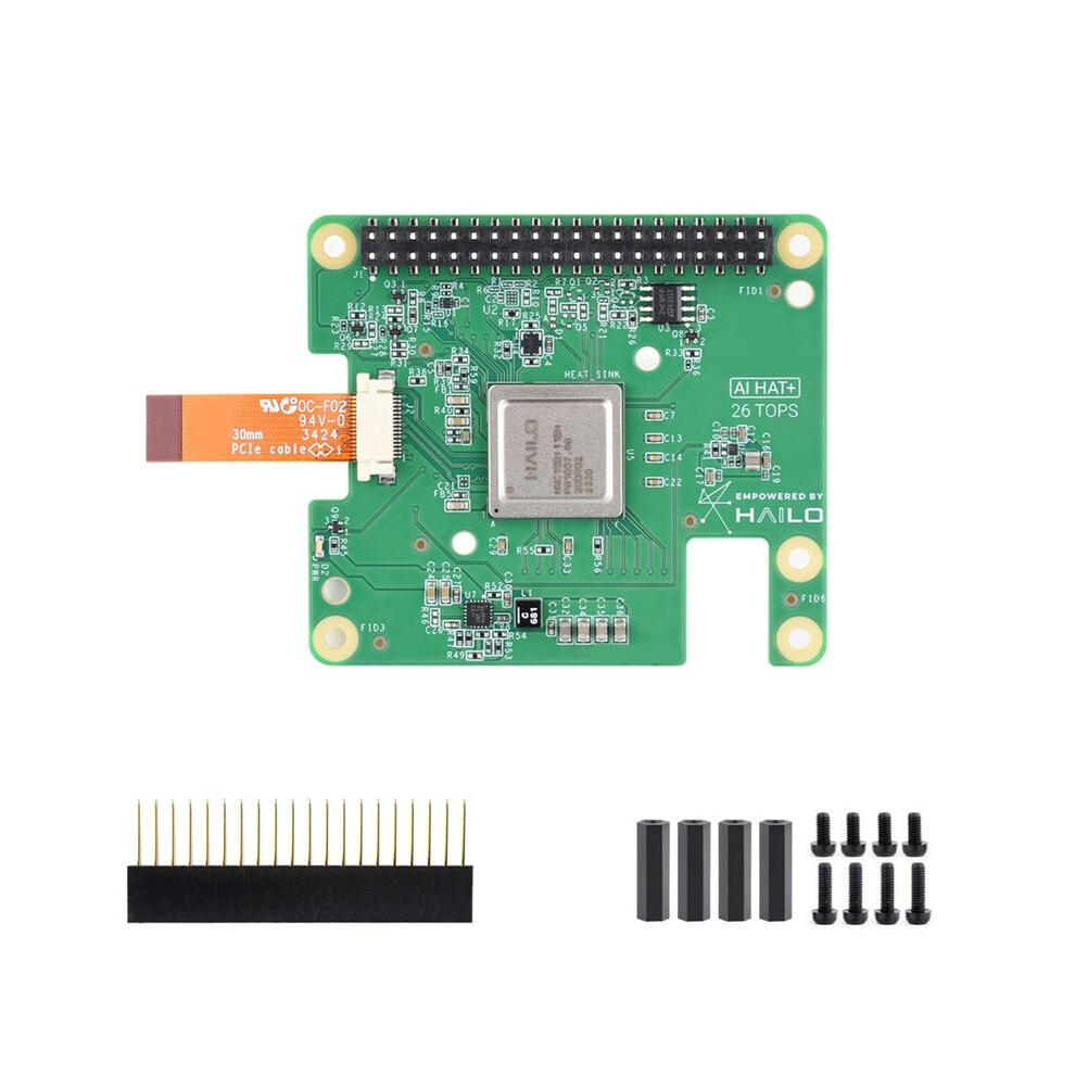 For Raspberry Pi Ai Hat+,Build-In Hailo-8 Ai Accelerator To Quickly Build A Wide Range Of Ai-Powered Applications 26Tops 6033408910958