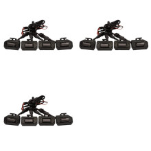 12PCS Car LED Front Grill Lights External Grill Lamp Smoke Amber Light Car Accessories