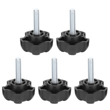 Klemschroef met buitendraad, ergonomische handgreep, stervormige knop, handgedraaide bout met antislip rotatie voor meubel- en plankdragers.