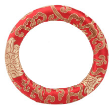 Intricate Silk Embroidery Ring Cushion For Tibetan Singing Bowl Hand Crafted In Nepal Premium Craftsmanship Silk Brocade Fabric Meditation