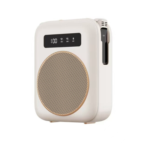 Voice Amplifier with Magnetic Wireless Lavalier Lapel Microphone, for Classroom/Yoga/Conference Beige 1