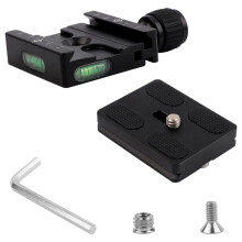 50mm Snelkoppelingsplaatklemadapter voor Arca Swiss, Camerabevestiging van Aluminiumlegering met 1/4 Inch Schroef