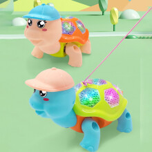 Cute Crawling Baby Turtle Toy – Interactive Pull & Play with Lights, Music, Safe Plastic – Compatible with Kids' Indoor/Outdoor Fun