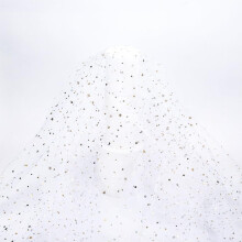 3 Yards White Glitter Tulle Fabric (2.74m) – Sheer Shiny Sequin Netting for Bridal Dresses, Wedding Decor & DIY Crafts
