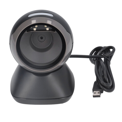 Barcode Scanner Hands Free2D1D Reader Automatic Sensing Fast Scanning Plug And Play Wireless Desktop Scanner Damaged Barcode Reading For