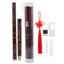 High Quality Bitter Bamboo Flute With Smooth Surface, Chinese Traditional Recorder Clear Sounding Melody Two Section Structure Wind Instrument Copper