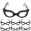 100 Pcs Doll Glasses Generation Diapers Bulk Sunglasses Black 1