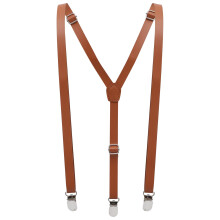 Braune Hosenträger für Herren, verstellbare elastische Hosenträger und bequeme 1-teilige Modelle