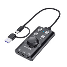 Geluidskaart USB Type-C Computer Volume Regelknop - Externe Controller Professionele Compatibiliteit