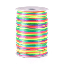 Nylon Thread Rattail Satin Cord Colorful 2mm about 109.36 yards(100m)/roll Nylon