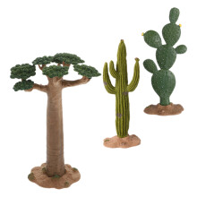 6Pcs Miniature Trees and Cactus Models for DIY Scene Layout Decoration