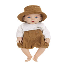 Realistisk 30 cm silicagel genfødt babydukke til 18+ måneder, kompatibel med småbørnsleg, fødselsdags-/julegave til børn