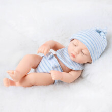 Reborn Baby Doll, Realistic Vinyl Doll, Adjustable Pose Newborn Doll for Kids Photography Props, Multi-Layer Skin Texture, 18cm Collectible Art Doll